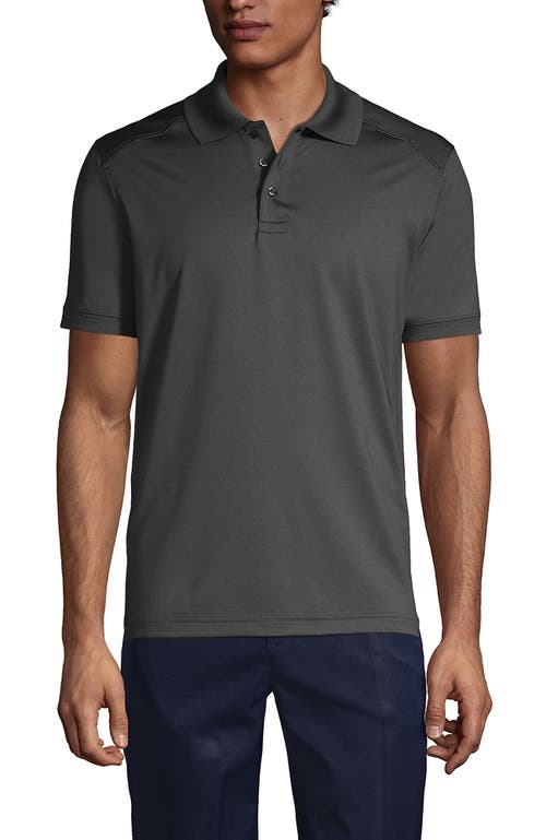 Shop Lands' End School Uniform Young  Short Sleeve Rapid Dry Polo Shirt In Soapstone