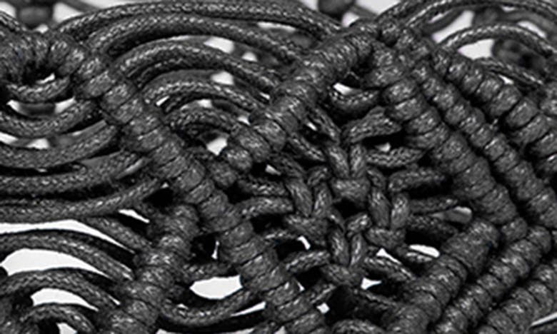 Linea Pelle Macrame Braided Belt In Black