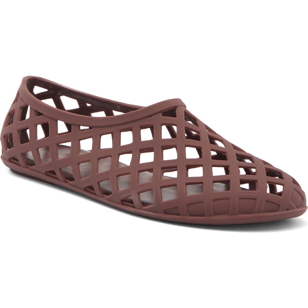 Jeffrey Campbell Jellz Flats In Brown Matte