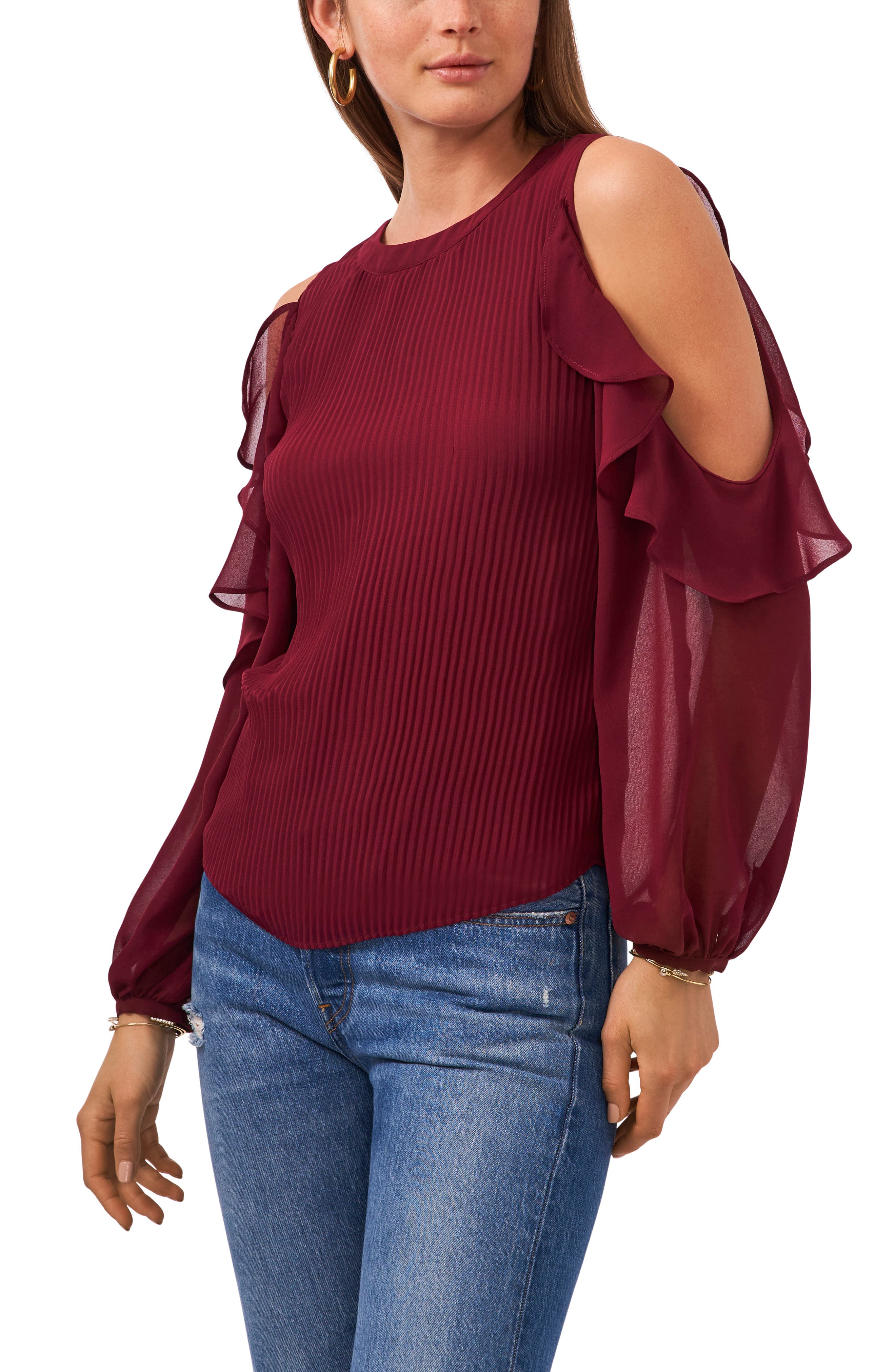 1 state cold shoulder top