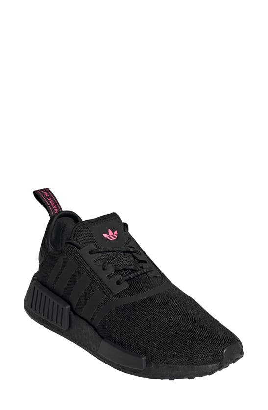 Adidas Originals Adidas Women's Nmd R1 Casual Sneakers From Finish In Black/black/pink | ModeSens