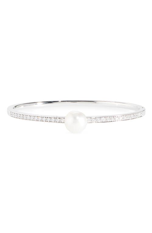 Mikimoto Diamond & Pearl Bracelet in White Gold at Nordstrom, Size Medium