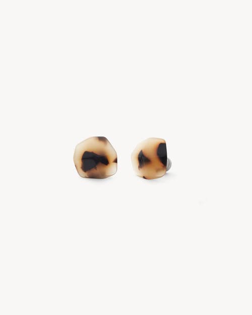 Machete Mini Sculpture Studs In Blonde Tortoise
