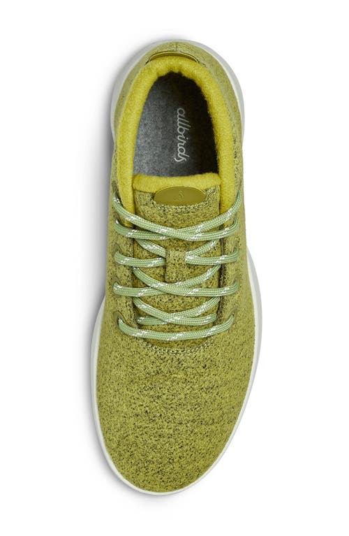 Shop Allbirds Mizzle Wool Runner Up Sneaker In Hazy Lime/natural White