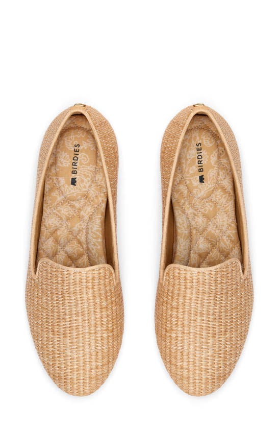 Shop Birdies Starling Raffia Flat In Flax Raffia