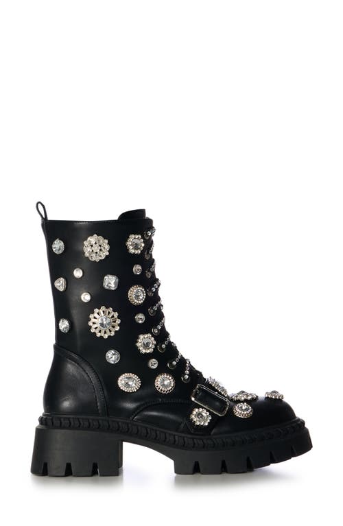 Azalea Wang Wilhelmina Studded Combat Boot In Black