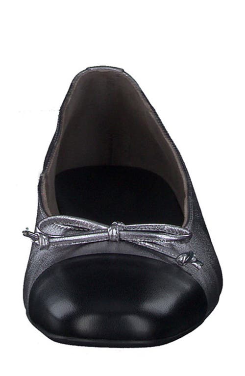 Shop Paul Green Violet Ballet Flat In Black Clay Combo