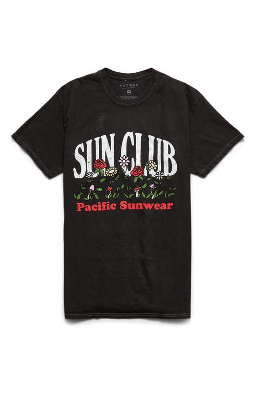 PacSun Men's Sun Club Graphic Tee in Black