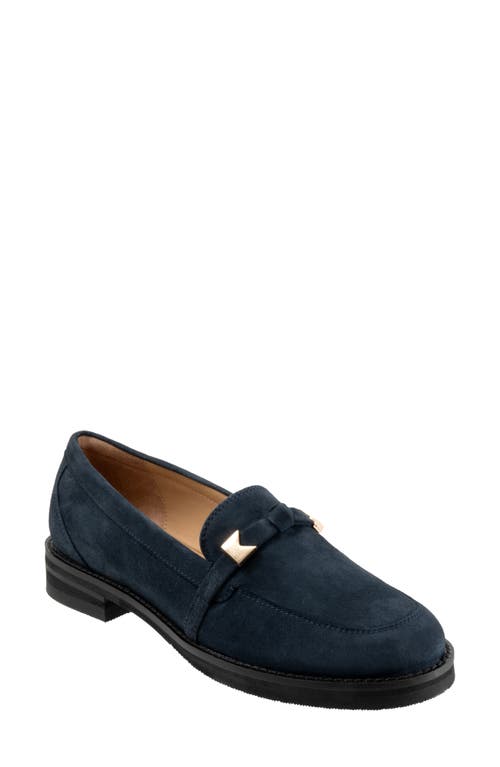 Shop Trotters Femi Loafer In Navy Suede