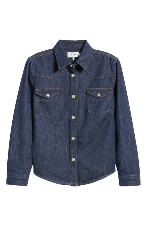 Shop Frame Heritage Denim Shirt In Rinse