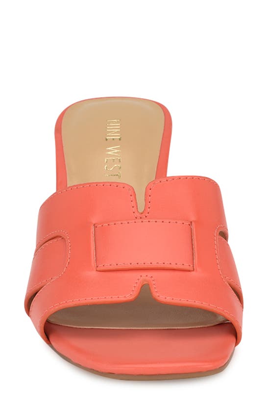 Shop Nine West Glance Slide Sandal In Orange