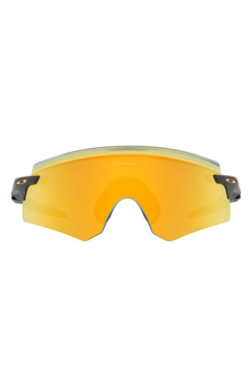 Oakley Encoder 136mm Prizm™ Rimless Wrap Shield Sunglasses In Yellow