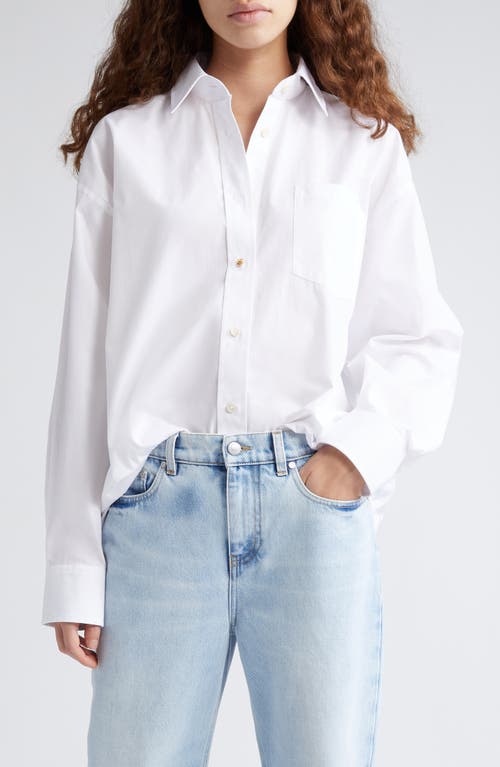 Stella McCartney Oversize Cotton Button-Up Shirt Pure White at Nordstrom, Us