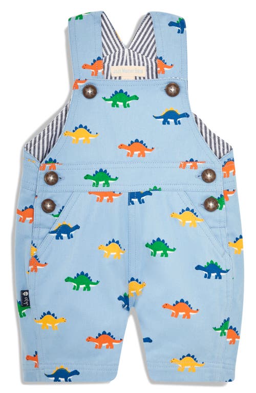 JOJO MAMAN BEBE Stegosaurus Cotton Twill Overalls Blue at Nordstrom,