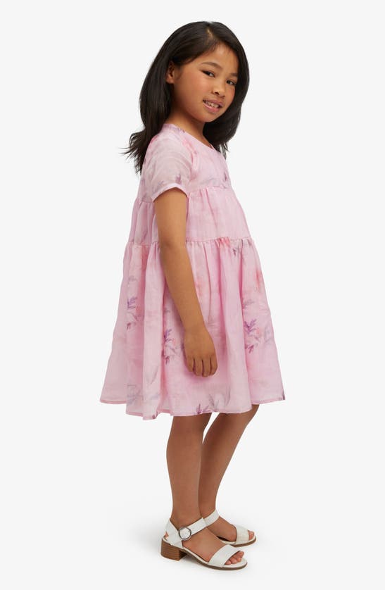 Shop Bardot Junior Kids' Ella Floral Babydoll Dress In Pink Floral