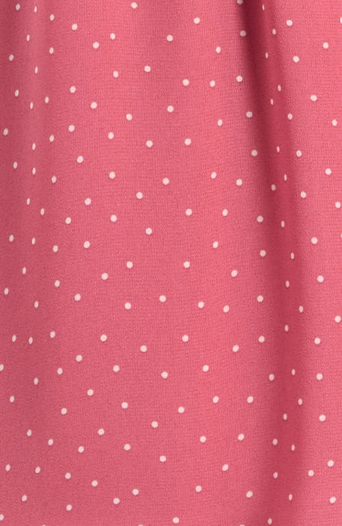 Shop Nordstrom Kids' Smocked Bodice Puff Sleeve Dress In Pink Mauve Speckle Dot