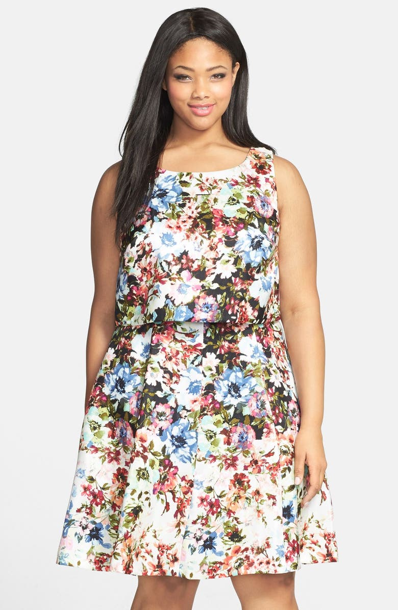 Gabby Skye Two-Piece Floral Print Dress (Plus Size) | Nordstrom