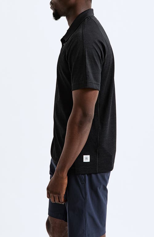 Shop Reigning Champ Solotex® Mesh Tiebreak Performance Polo In Black