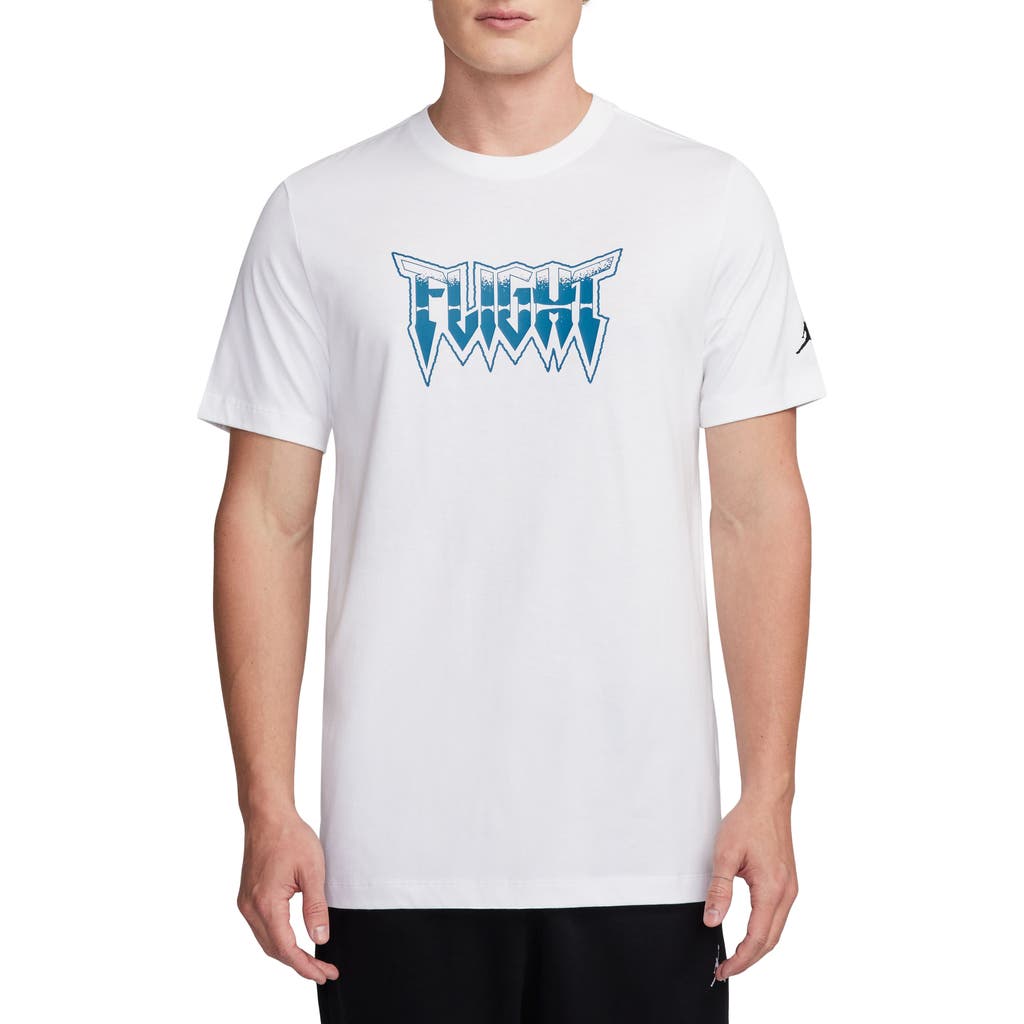 Jordan Flight Skull Graphic T-shirt In White