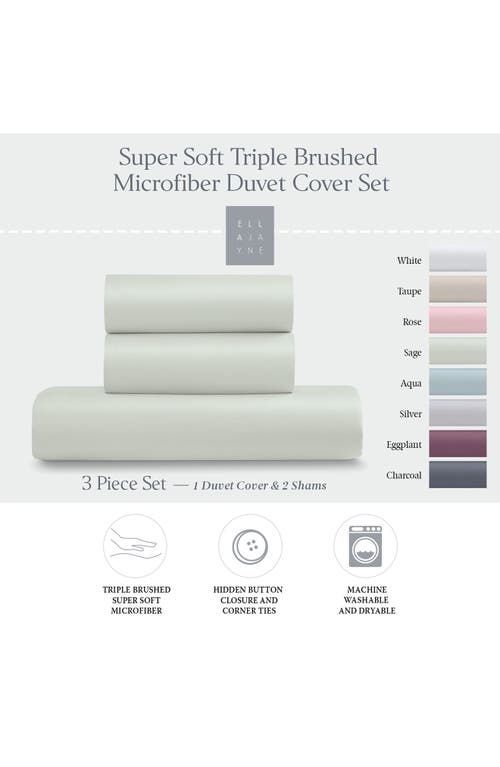 Ella Jayne Home Triple Brushed Duvet Cover & Sham Set In Sage