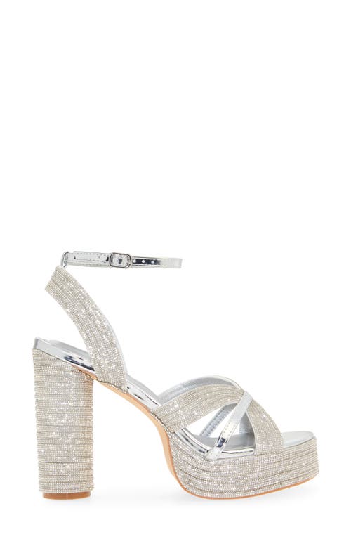 Shop Azalea Wang Kinslee Platform Sandal In Silver