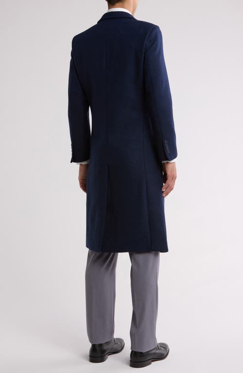 Braveman Knee Length Coat In Navy