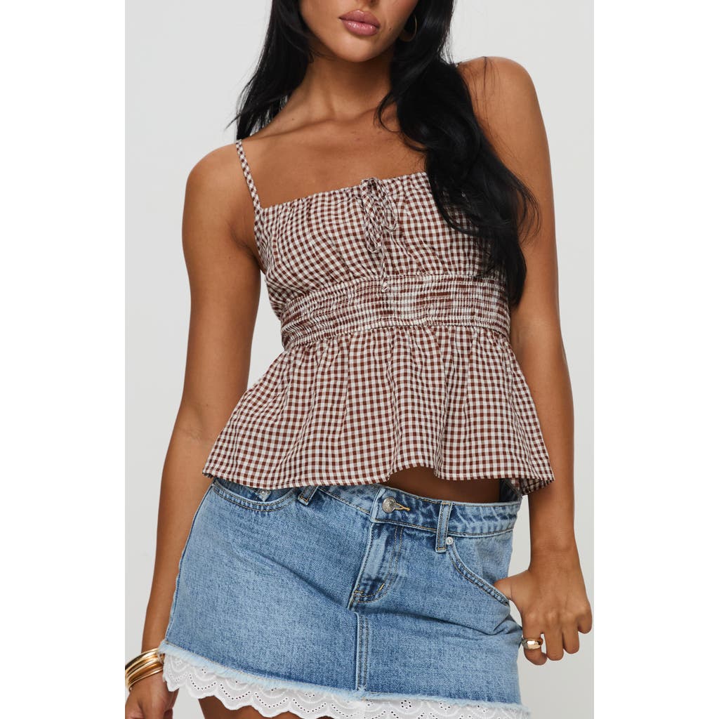 Princess Polly Ansilin Top In Brown