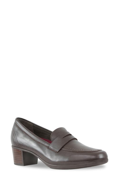 Ellis Penny Loafer Pump in Chocolate