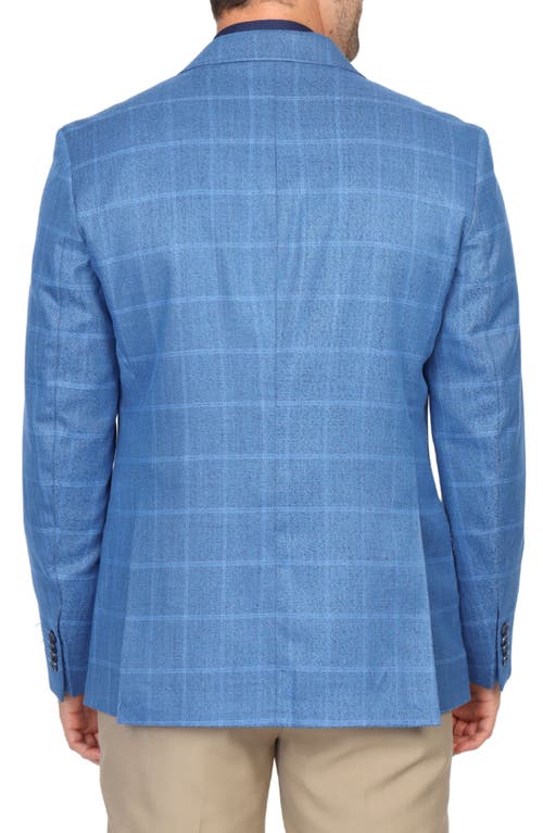 Tailorbyrd Shadow Windowpane Sport Coat In Sapphire Blue