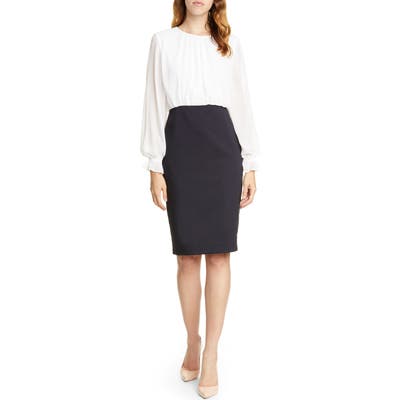 Ted Baker London Lizzata Long Sleeve Dress, Blue