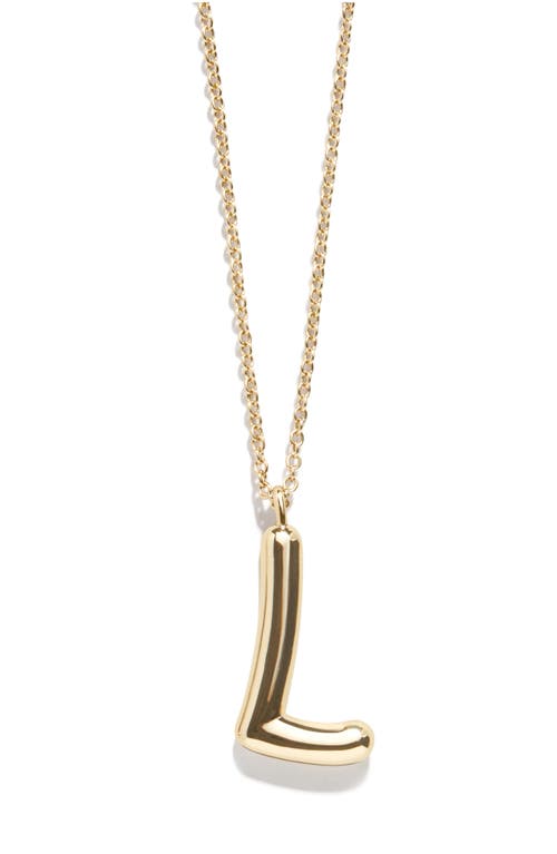 BaubleBar Bubble Initial Necklace in Gold L