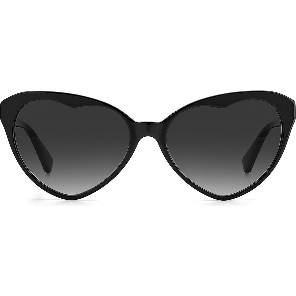 Kate Spade New York Velmas 57mm Cat Eye Sunglasses In Black