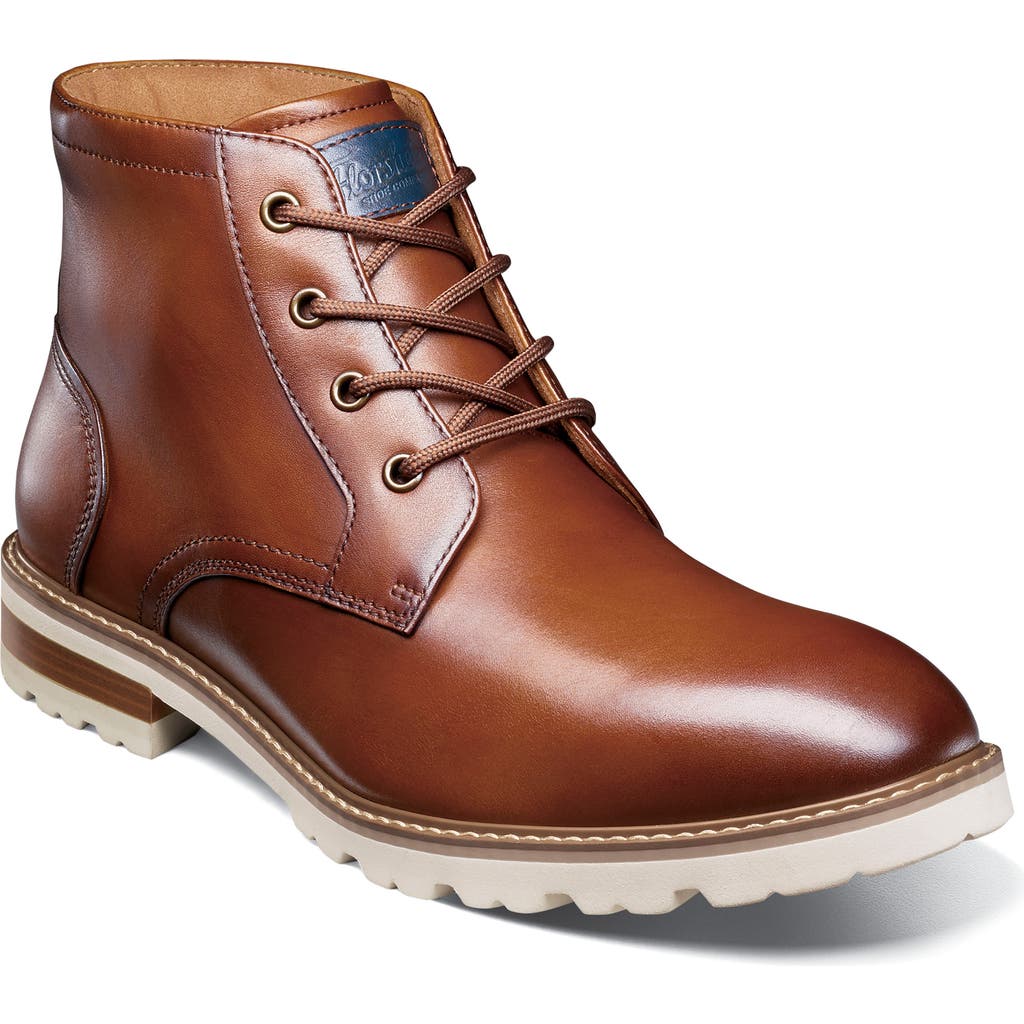 Florsheim Men's Renegade Plain To 4-eye Plain Toe Boot In Cognac