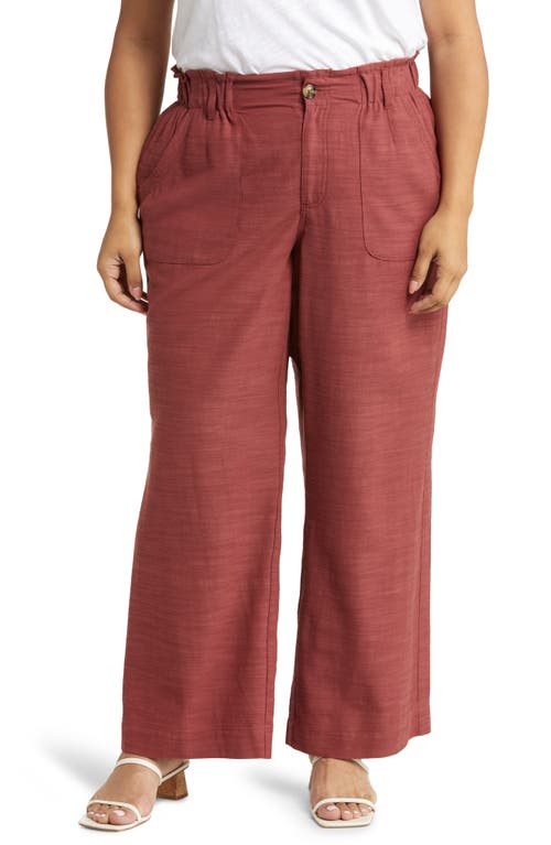 Sky Rise Paperbag Waist Pants in Apple Butter