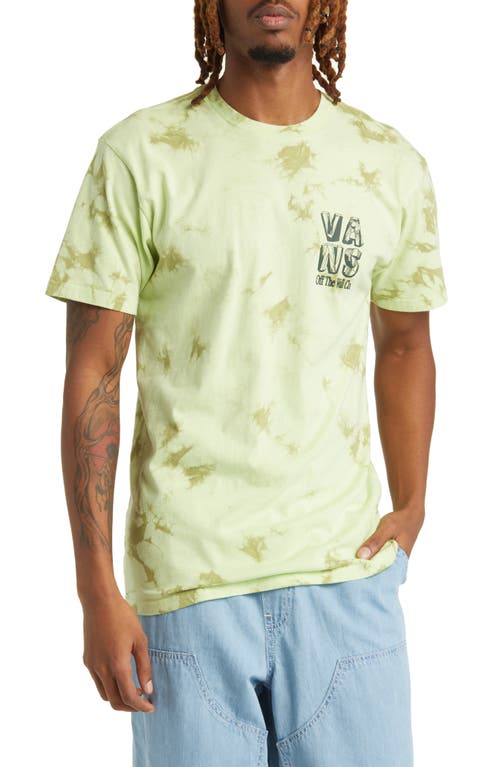 Vans Outdoors Tie Dye Cotton T-Shirt in Shadow Lime at Nordstrom, Size Medium
