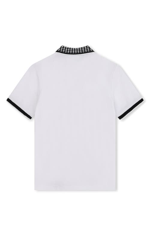 Shop Bosswear Boss Kidswear Kids' Stretch Piqué Polo In White