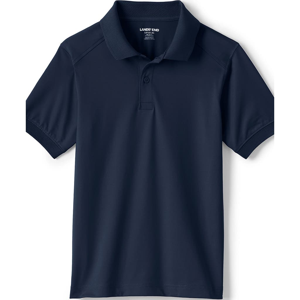 Shop Lands' End School Uniform Kids Short Sleeve Rapid Dry Polo Shirt In Classic Navy
