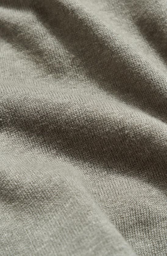 Billy Reid Short Sleeve Hemp Cotton Knit Shirt In Washed Grey
