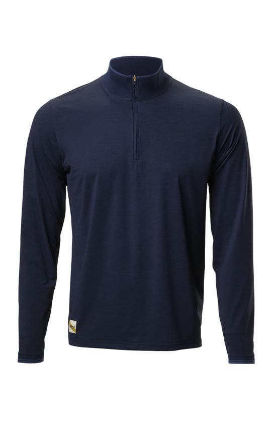 Shop Tracksmith Session Quarter Zip In Navy