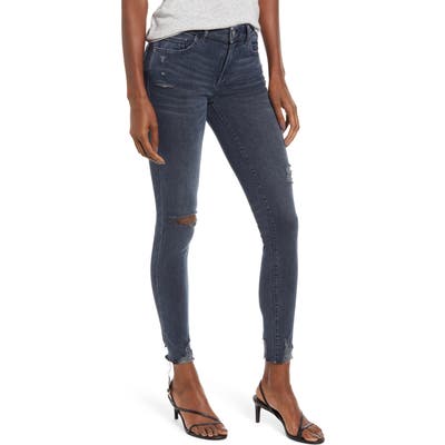 Dl1961 Emma Ripped Ankle Skinny Jeans, 7 - Blue