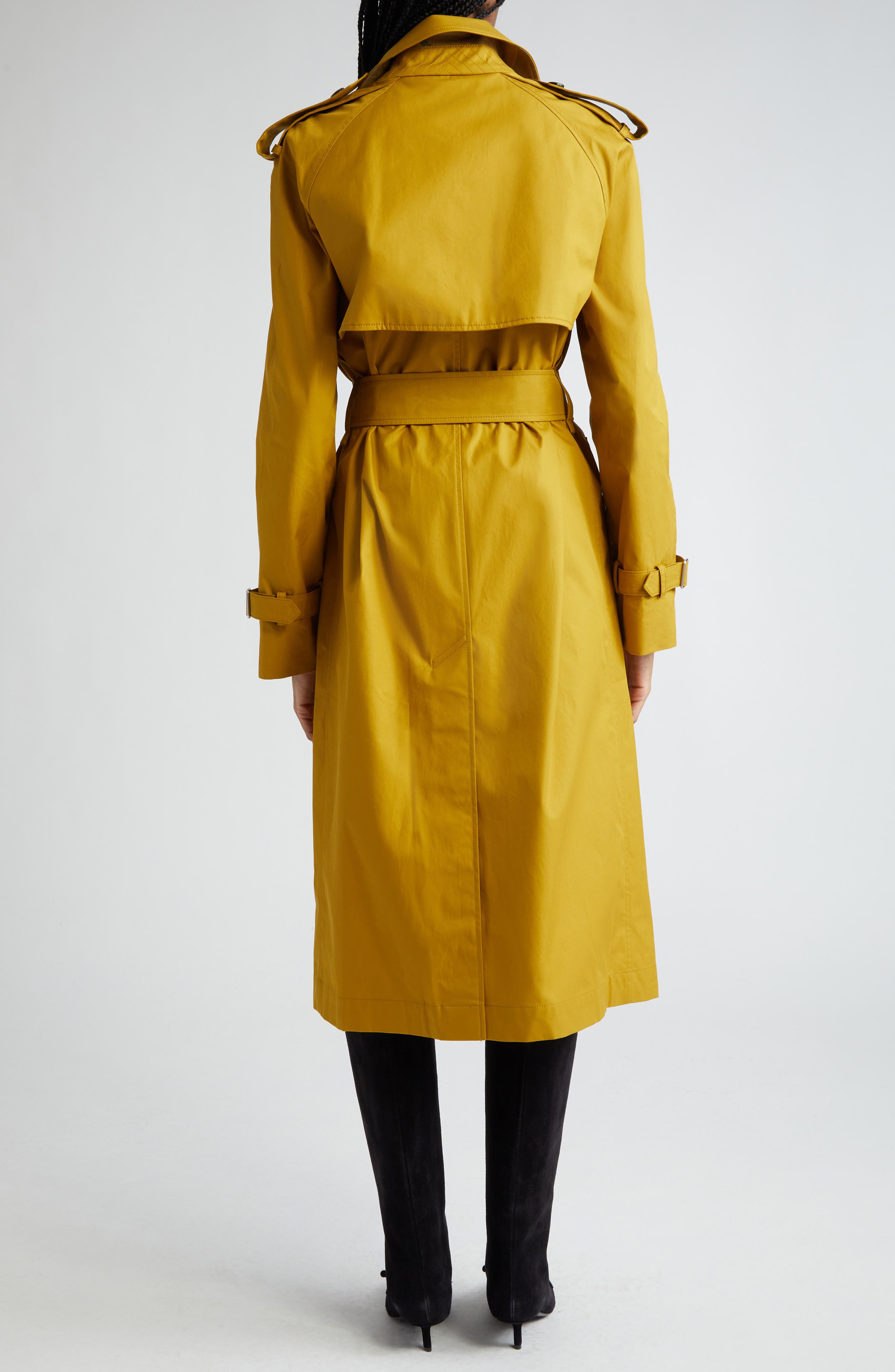 Top burberry yellow raincoat Free Shipping