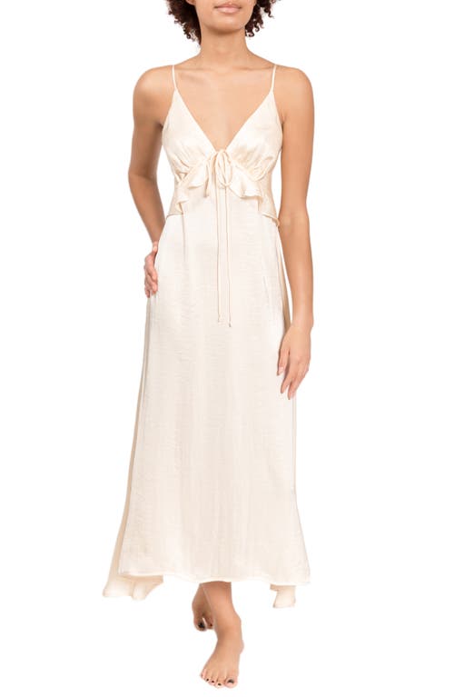 Everyday Ritual Empire Ruffle Satin Nightgown at Nordstrom,