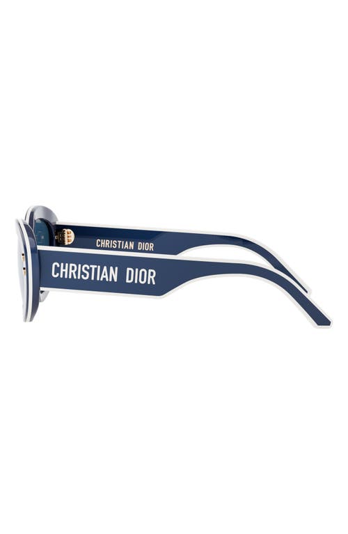 Shop Dior 'pacific B1u 53mm Butterfly Sunglasses In Shiny Blue/blue