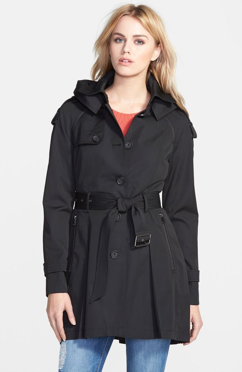French Connection Single Breasted Skirted Trench Coat with Removable ...