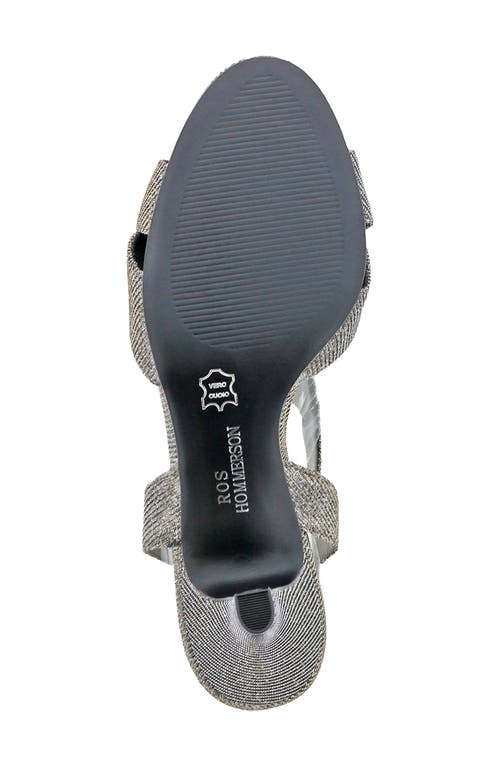 Ros Hommerson Lucky Slingback Kitten Heel Sandal In Silver