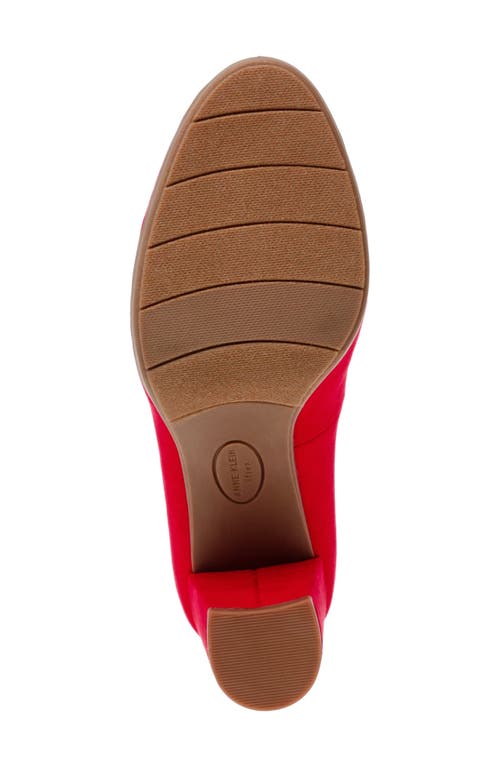 Anne Klein Castana Womens Slip-on Flex Fit Block Heels In Red
