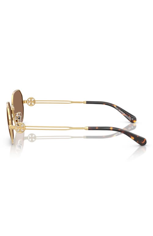 Tory Burch 55mm Irregular Sunglasses In Gold