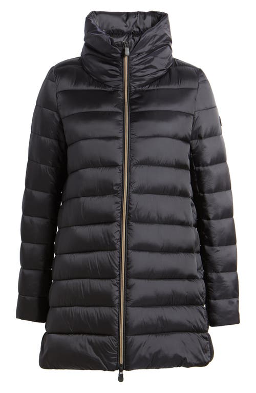 Save The Duck Lydia Water Repellent Puffer Coat in Black 