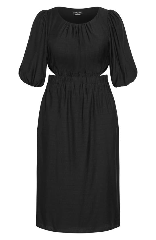 Shop City Chic Harriet Cutout Midi Dress In Black