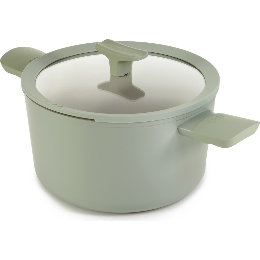 Berghoff Leo Balance 5.8-quart Nonstick Covered Stockpot In Sage